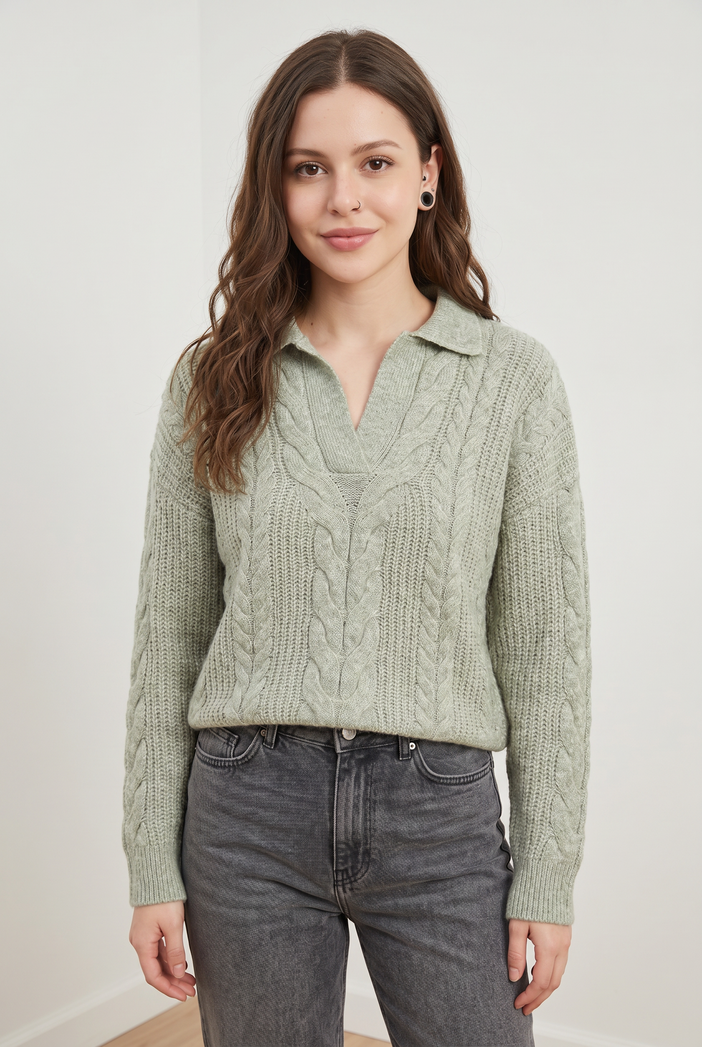 Chompa cuello camisa