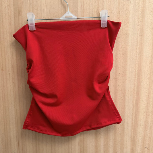 A. Top strapless fruncido