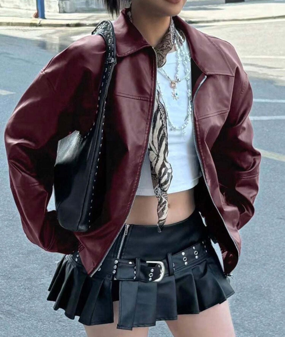 A. Leather Jacket oversize