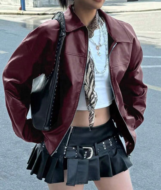 A. Leather Jacket oversize