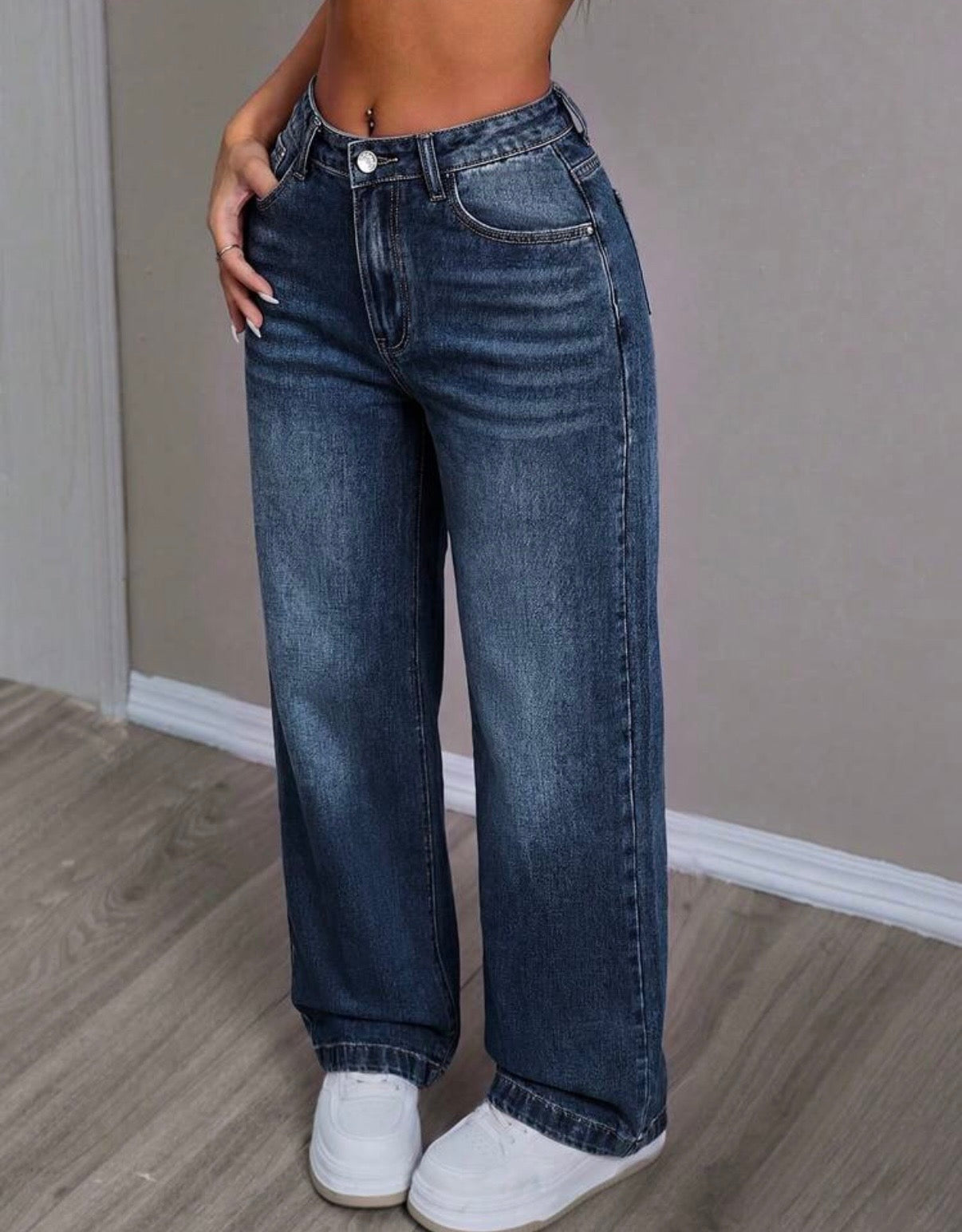 Baggy jean tiro bajo azul