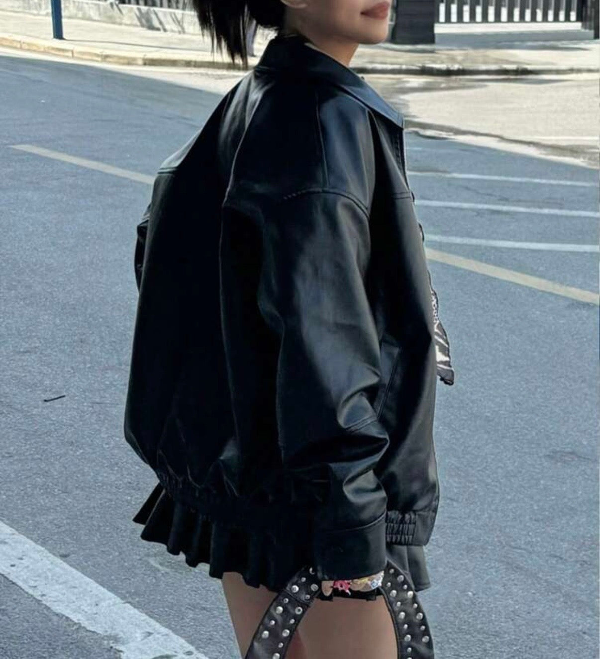 A. Leather Jacket oversize
