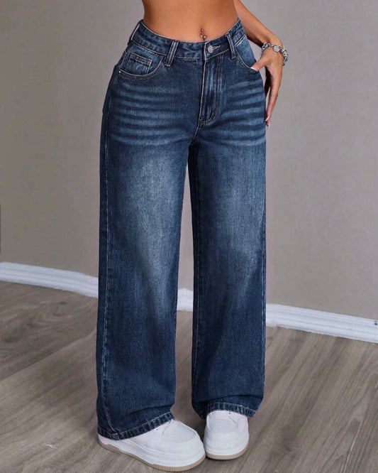 Baggy jean tiro bajo azul