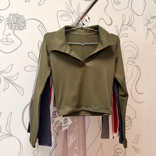 Blusa cuello camisa
