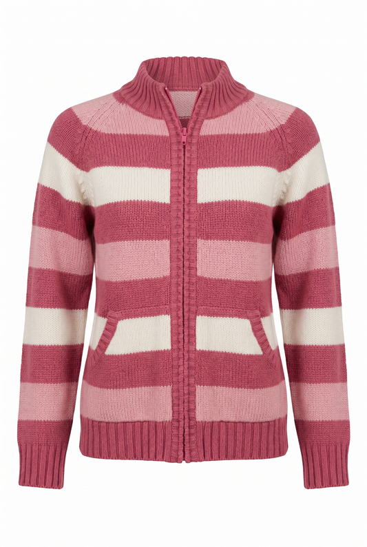 Cardigan a rayas