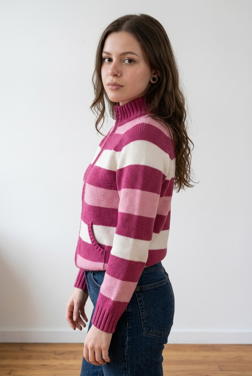 Cardigan a rayas