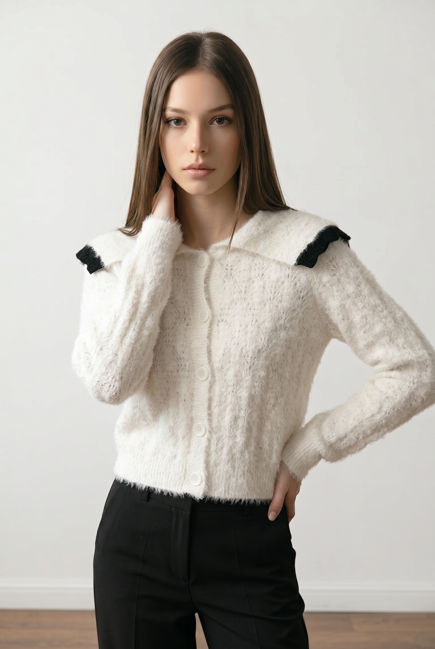 Cardigan blanco