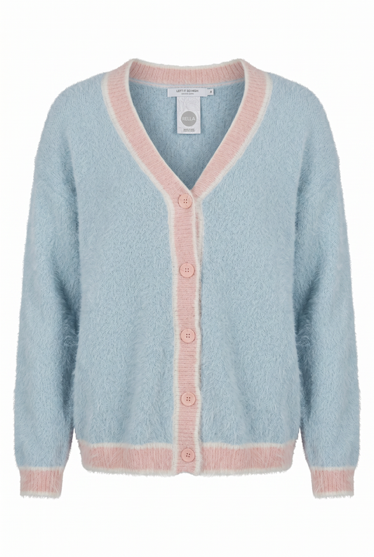 Cardigan oversize tipo angora