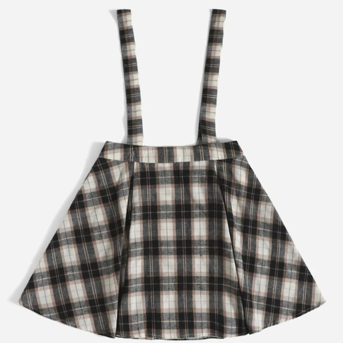 Falda a cuadros con tirantes